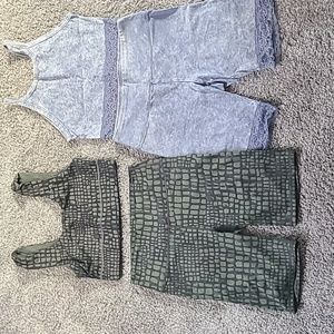 RESERVED! Biker short crop top set